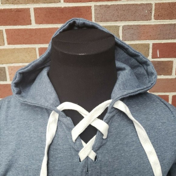RETRO VISION APPAREL Size Small Men's Hockey Style Hoodie Blue Michigan - Picture 6 of 10